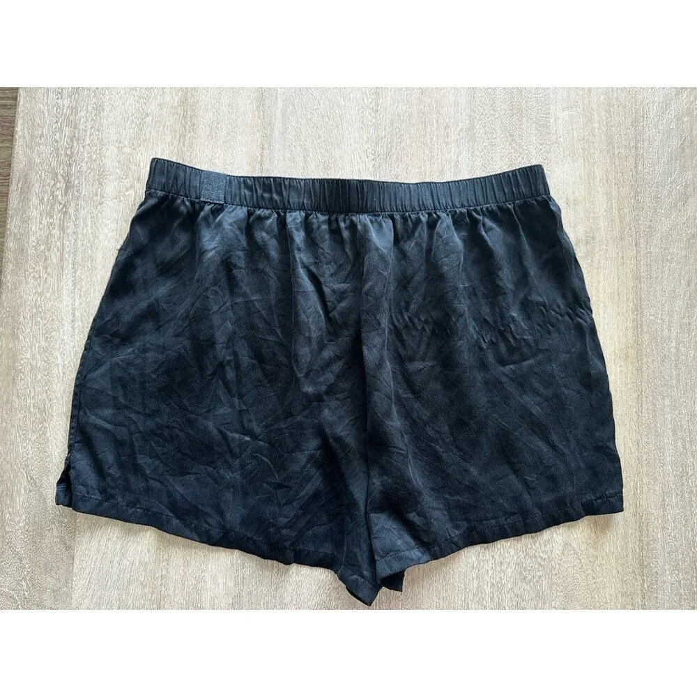 Lunya Lahgo Washable Silk Black Boxers in Black Size Small